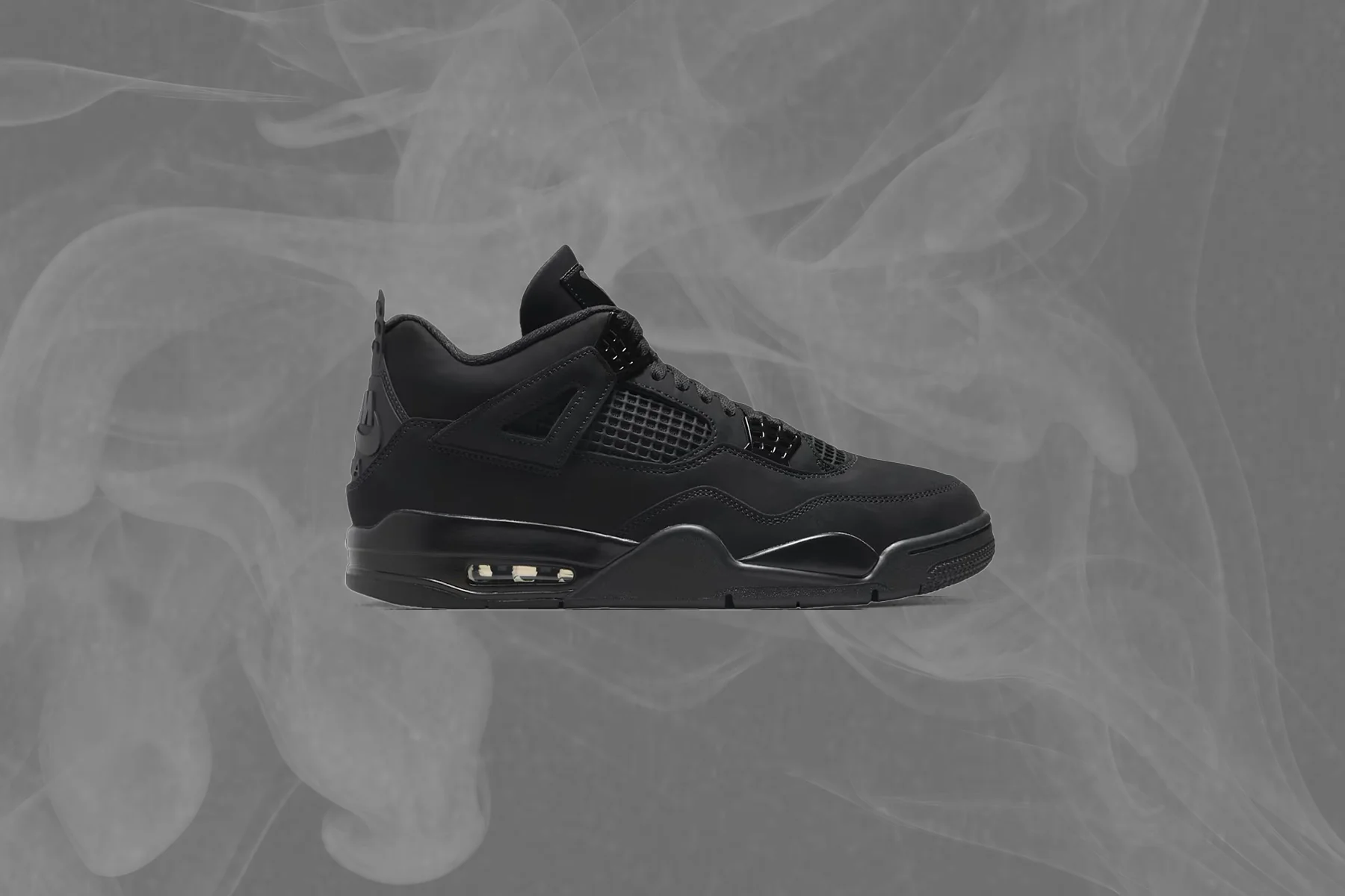Air Jordan 4 Retro 'Black Cat' - Black/Light Graphite - Image 2