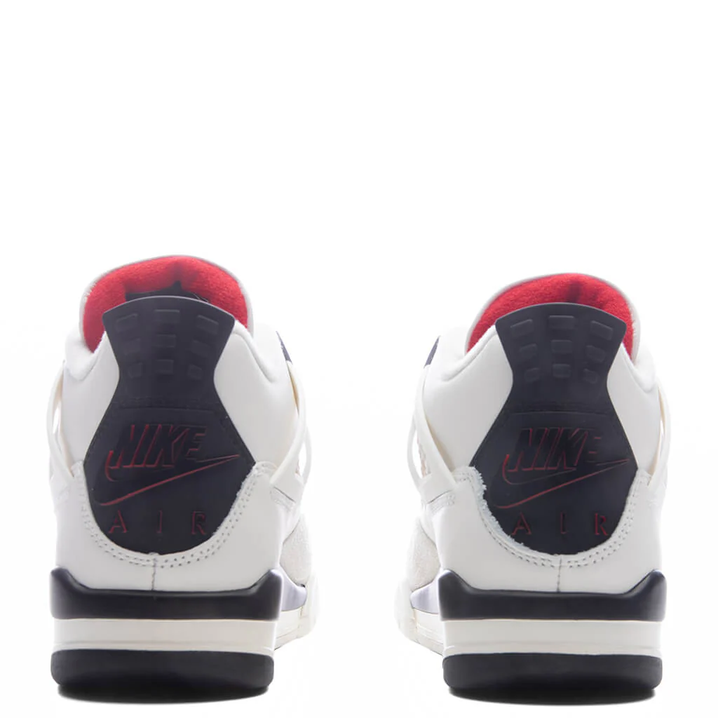 Air Jordan 4 Retro OG 'Flight Club' (GS) - Sail/Black/University Red - Image 4