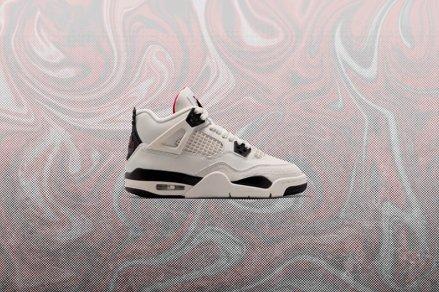 Air Jordan 4 Retro OG 'Flight Club' (GS) - Sail/Black/University Red - Image 5