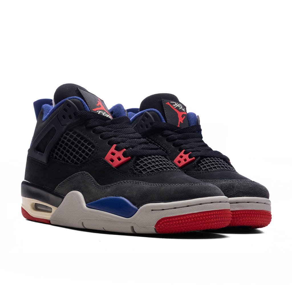 Air Jordan 4 Retro 'Rare Air' (GS) - Black/Fire Red/Deep Royal Blue - Image 2