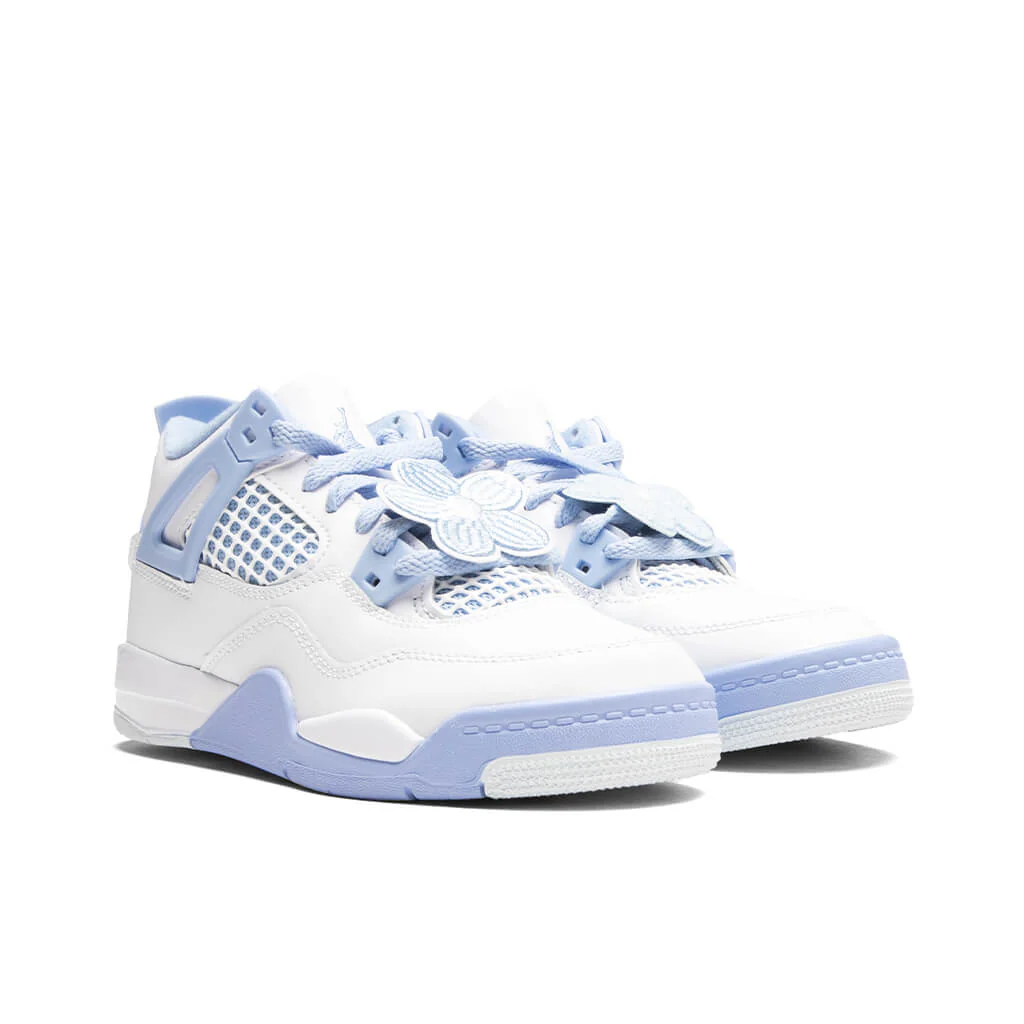 Air Jordan 4 Retro  'Aluminum' (PS) - White/Aluminum/Blue Tint/Oil Green - Image 2