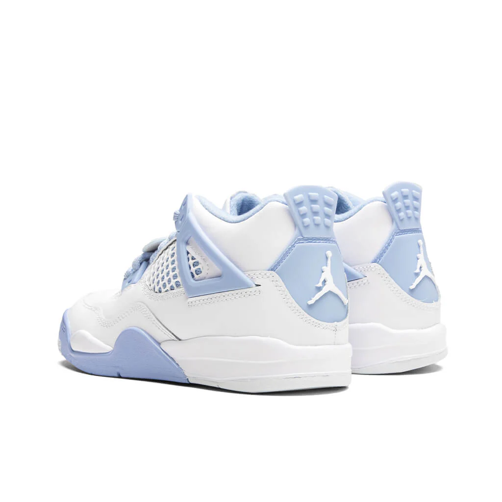 Air Jordan 4 Retro  'Aluminum' (PS) - White/Aluminum/Blue Tint/Oil Green - Image 3