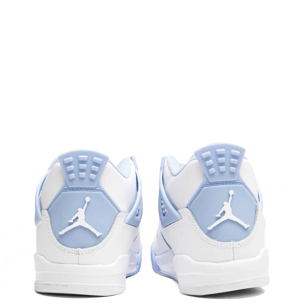 Air Jordan 4 Retro  'Aluminum' (PS) - White/Aluminum/Blue Tint/Oil Green - Image 4
