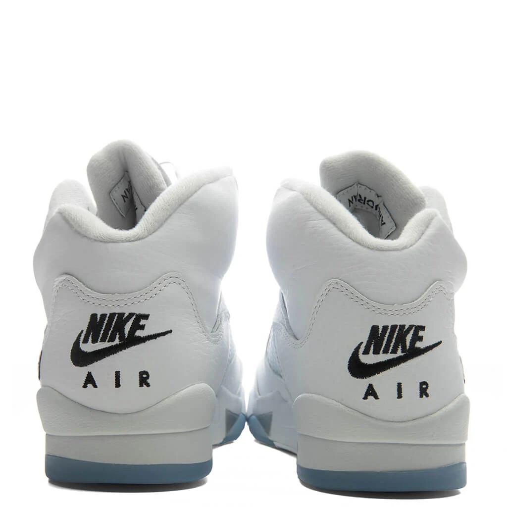Air Jordan 5 Retro 'White Metallic' (GS) - White/Black/Metallic Silver - Image 6