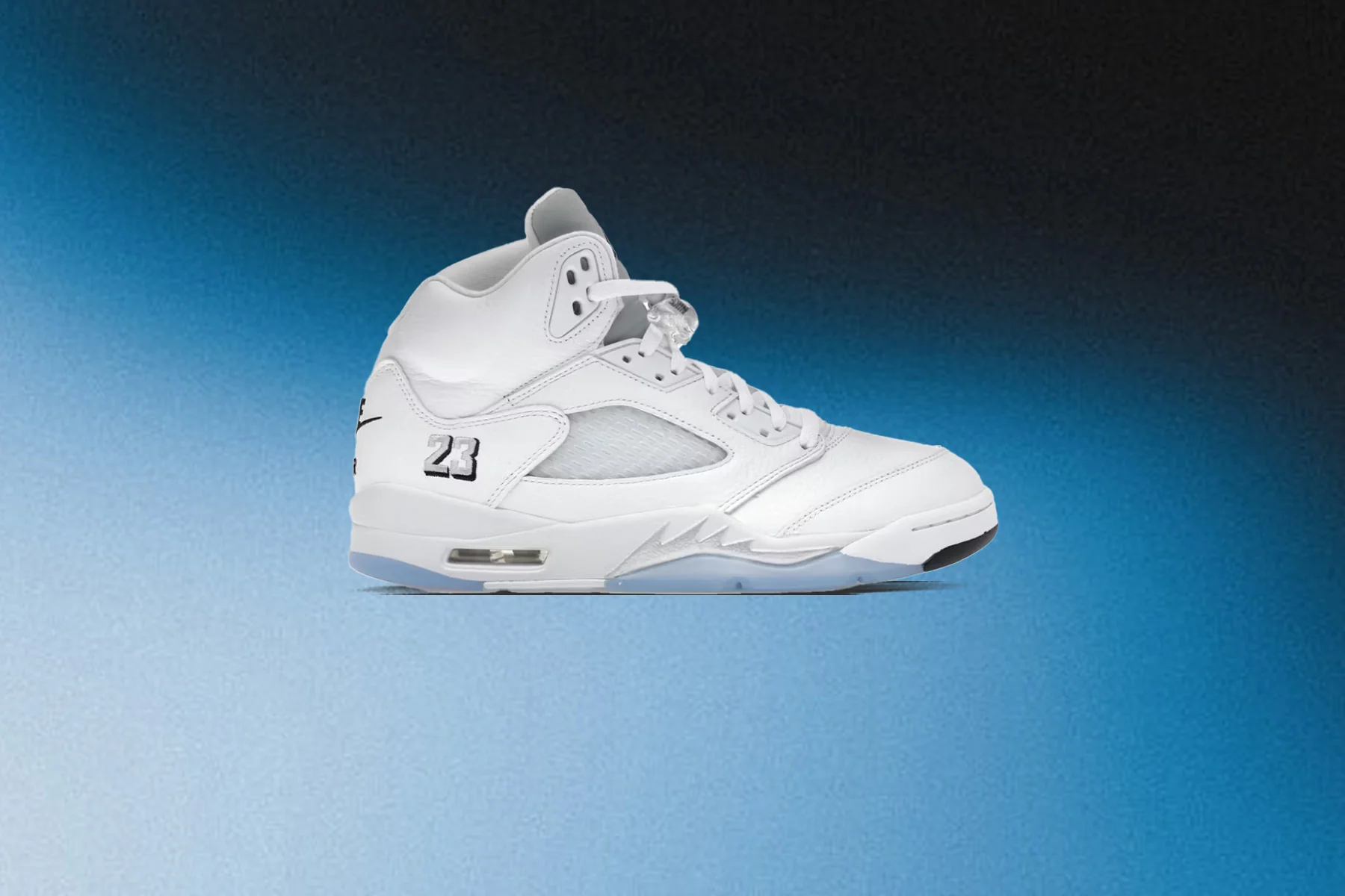 Air Jordan 5 Retro 'White Metallic' - White/Black/Metallic Silver - Image 7
