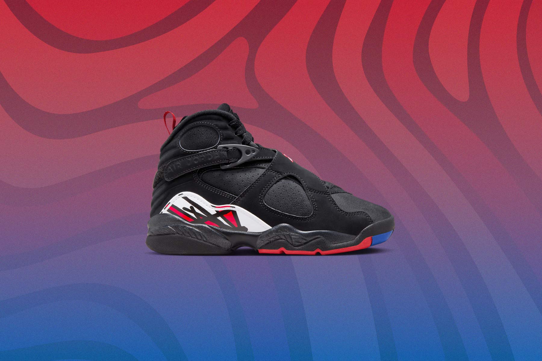 Air Jordan 8 Retro Playoffs (GS) - Black/True Red - Image 5