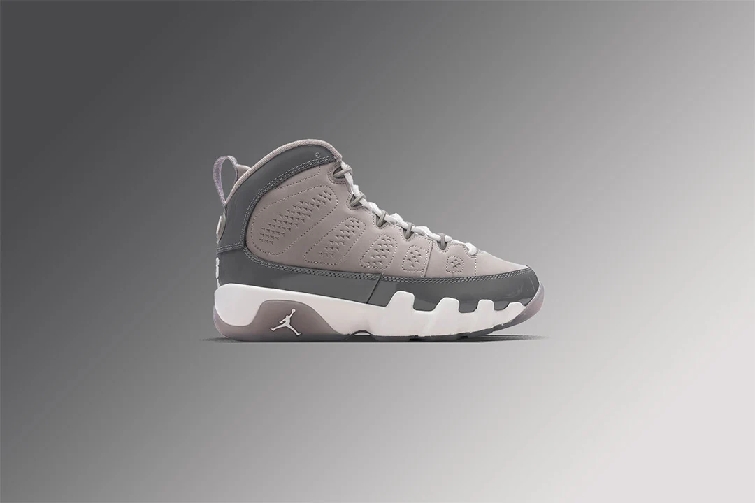 Air Jordan 9 Retro 'Cool Grey' (GS) - Medium Grey/Cool Grey/White - Image 5
