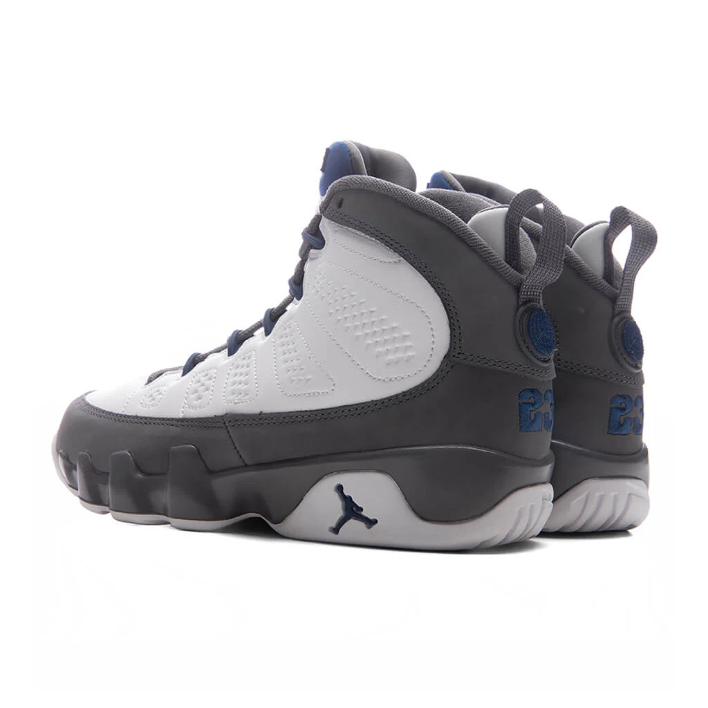 Air Jordan 9 Retro 'Flint Grey' (GS) - White/French Blue/Flint Grey - Image 3