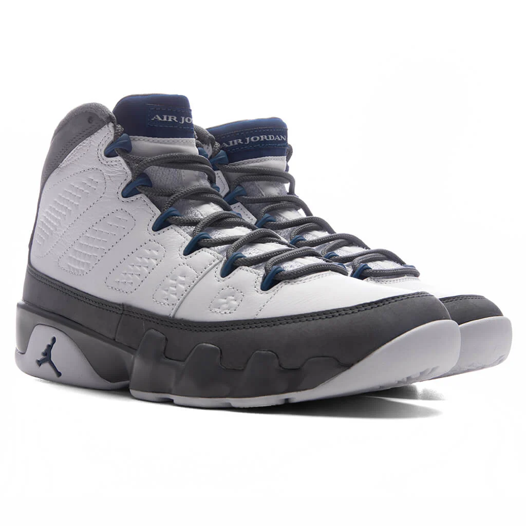 Air Jordan 9 Retro 'Flint Grey' - White/French Blue/Flint Grey - Image 2