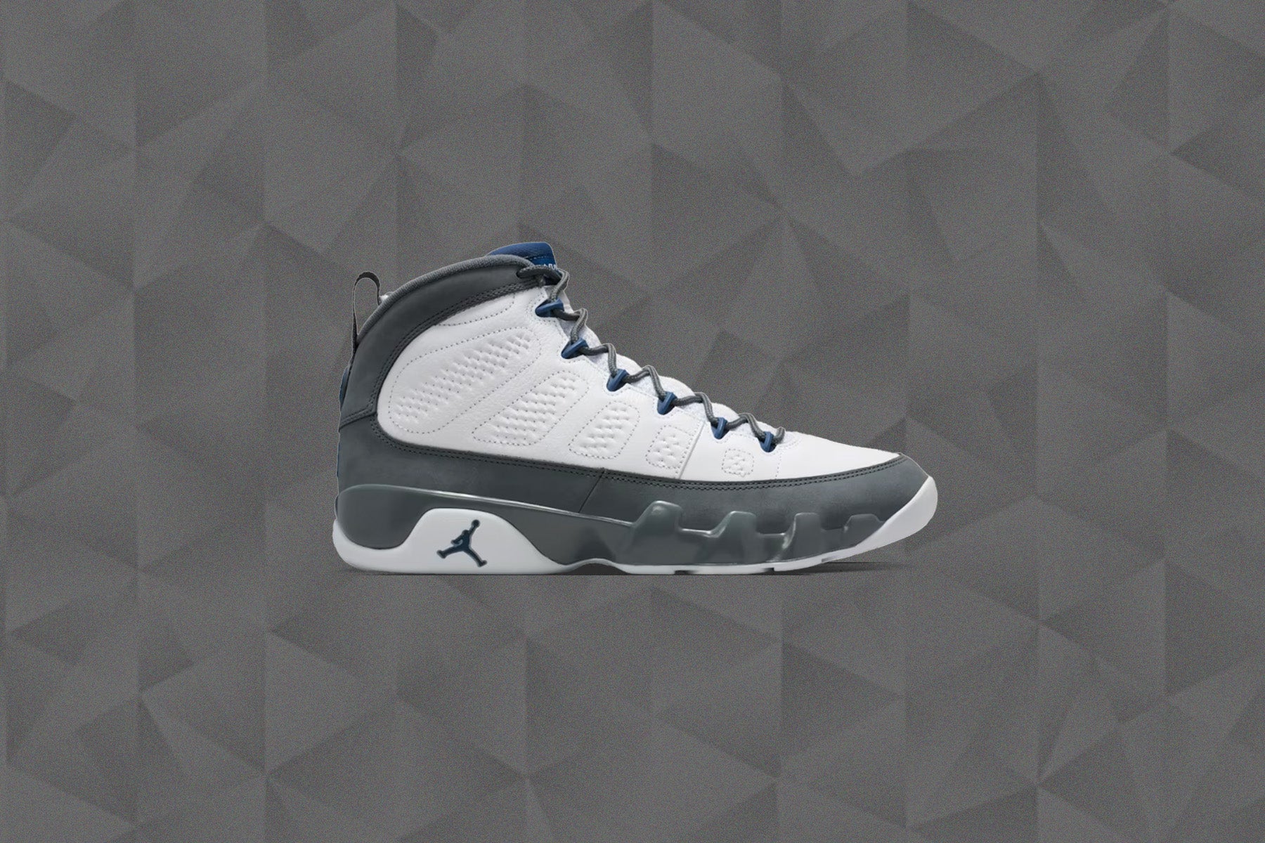 Air Jordan 9 Retro 'Flint Grey' - White/French Blue/Flint Grey - Image 5