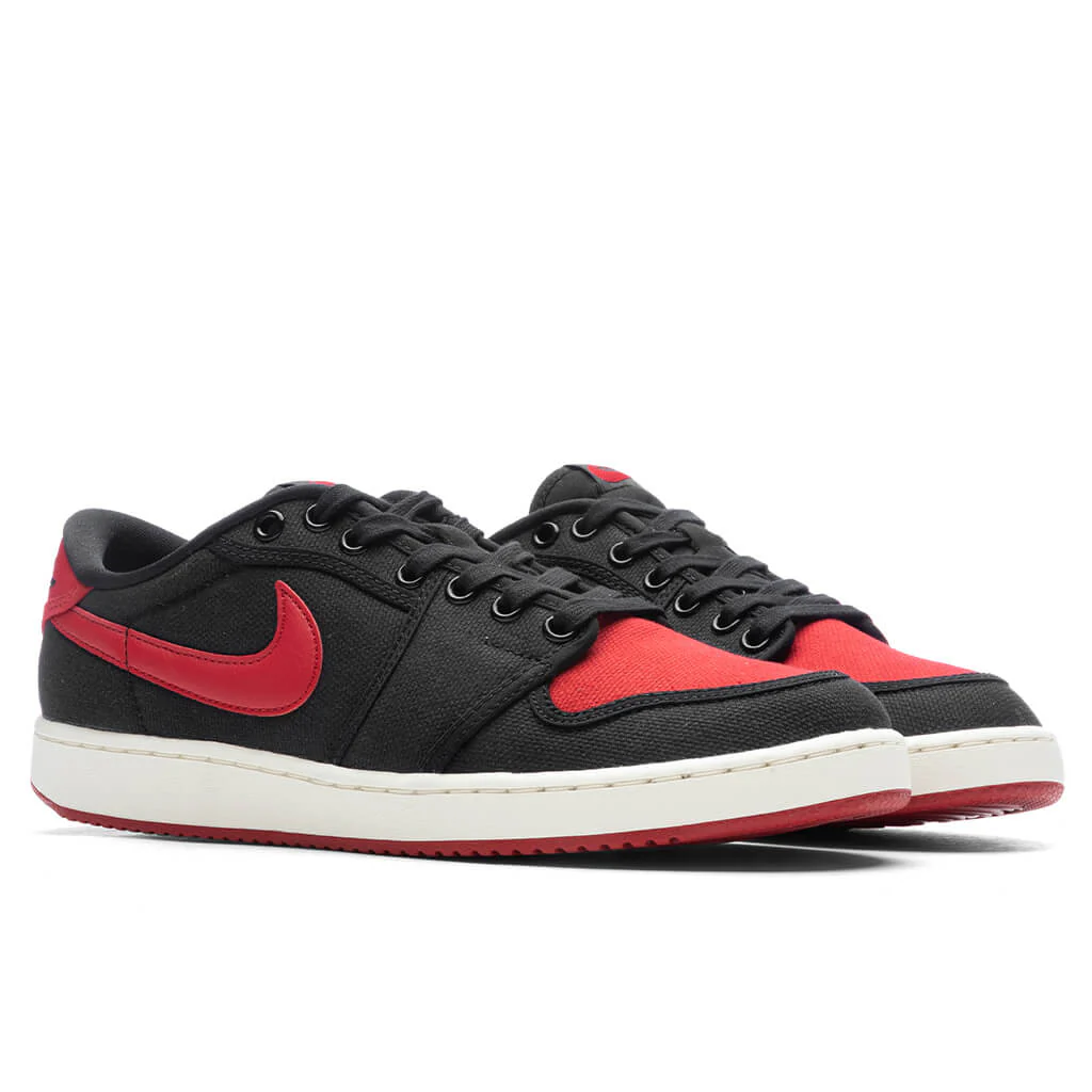 Air Jordan KO 1 Low 'Bred' - Black/Varsity Red/Sail - Image 2