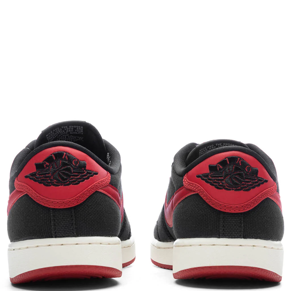 Air Jordan KO 1 Low 'Bred' - Black/Varsity Red/Sail - Image 4