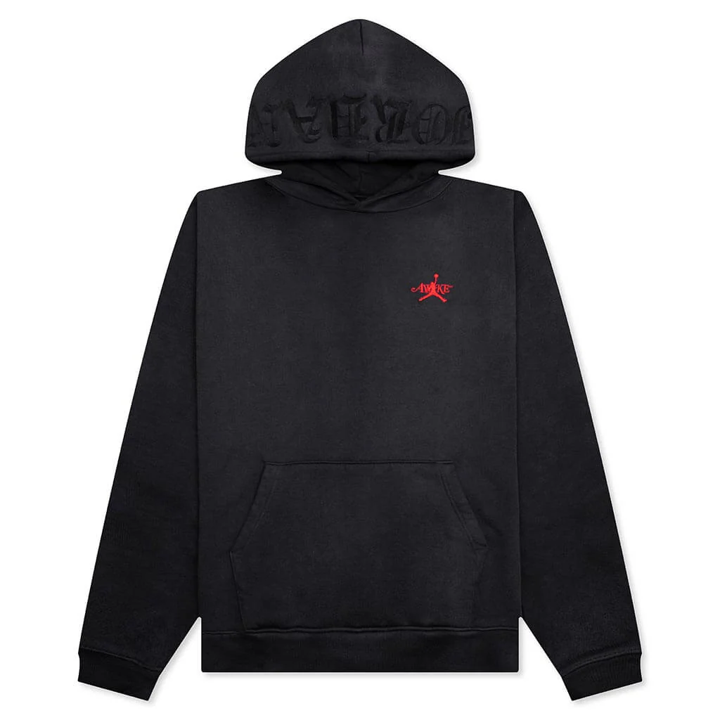 Awake NY x Jordan Fleece Hoodie - Black/Sail/University Red