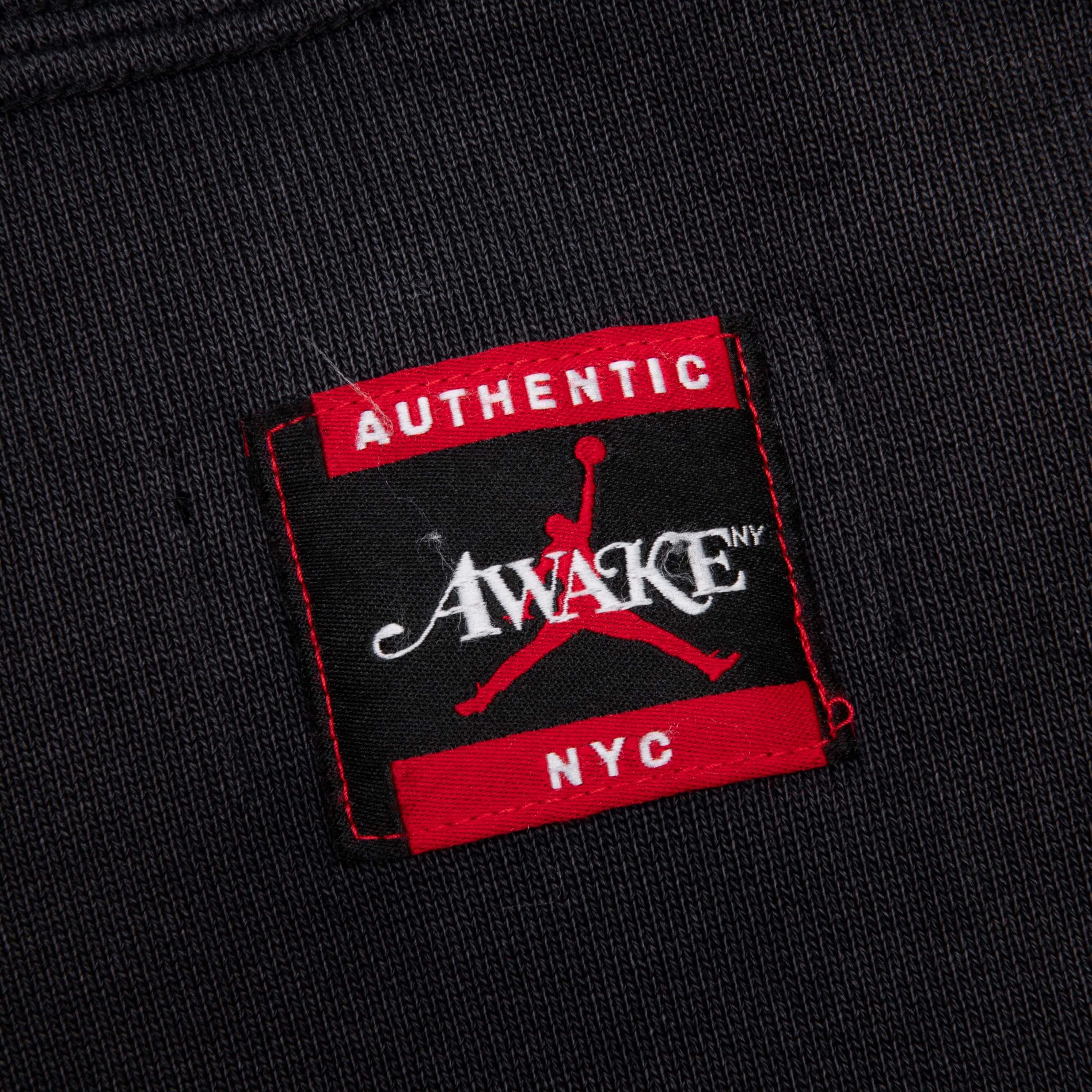 Awake NY x Jordan Fleece Hoodie - Black/Sail/University Red - Image 5