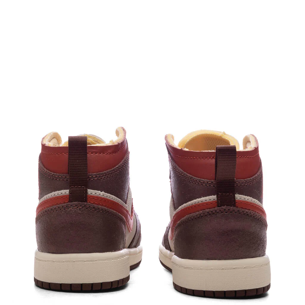 Jordan 1 Mid SE (PS) - Coconut Milk/Varsity Red/Dark Pony - Image 4