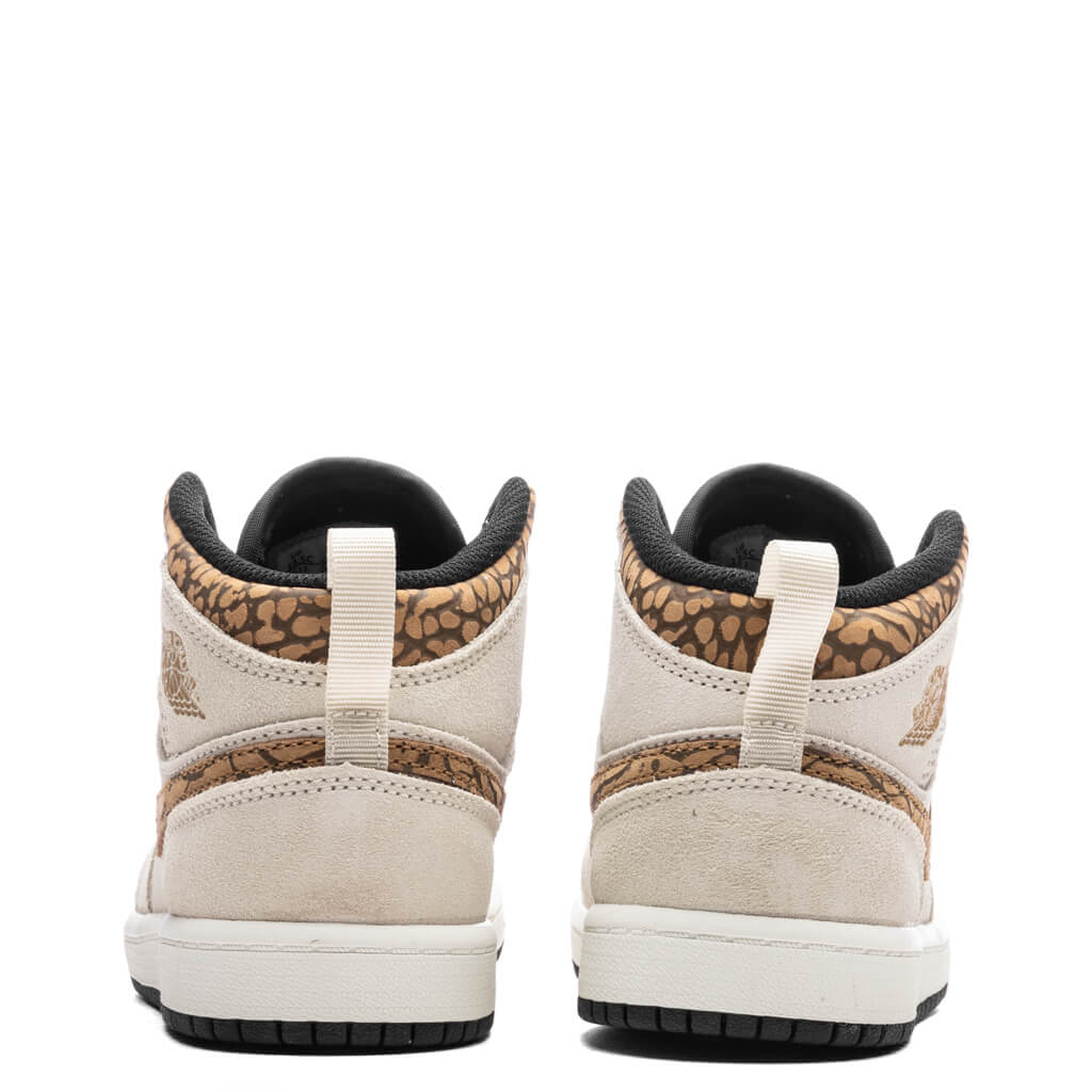 Jordan 1 Mid SE (PS) - Light Orewood Brown/Metallic Gold/White - Image 4