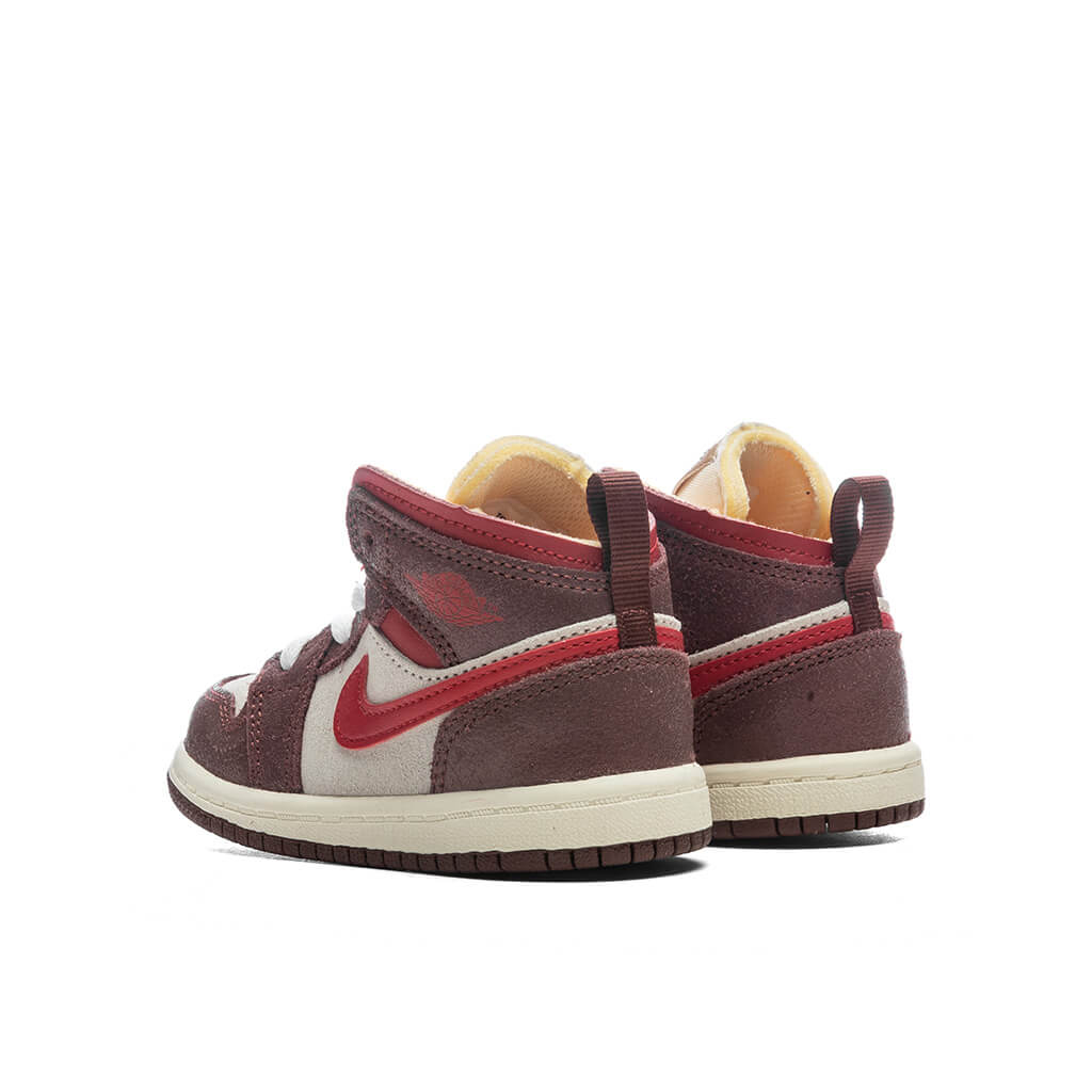 Jordan 1 Mid SE (TD) - Coconut Milk/Varsity Red/Dark Pony - Image 3