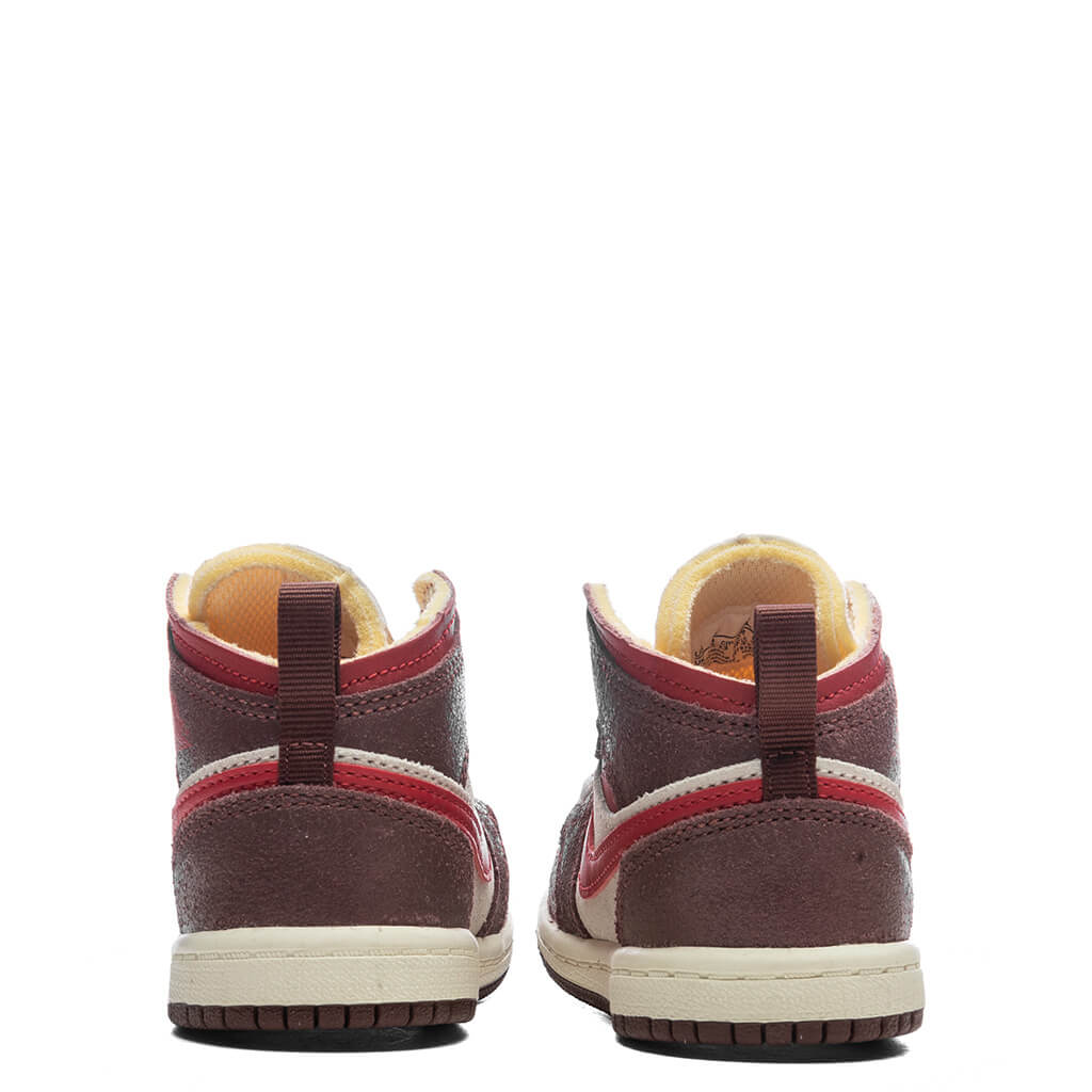 Jordan 1 Mid SE (TD) - Coconut Milk/Varsity Red/Dark Pony - Image 4