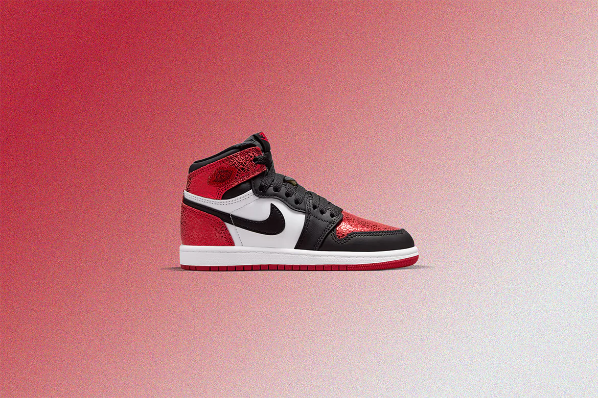 Air Jordan 1 Retro High OG 'Ruby' (PS) - Varsity Red/Black/White - Image 5