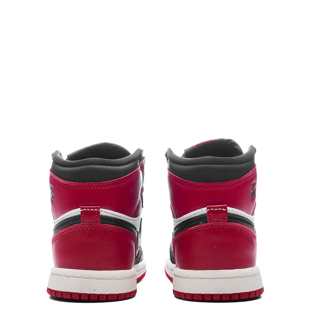 Air Jordan 1 Retro High OG 'Black Toe Reimagined' (TD)  - White/Black/Varsity Red/Sail - Image 4