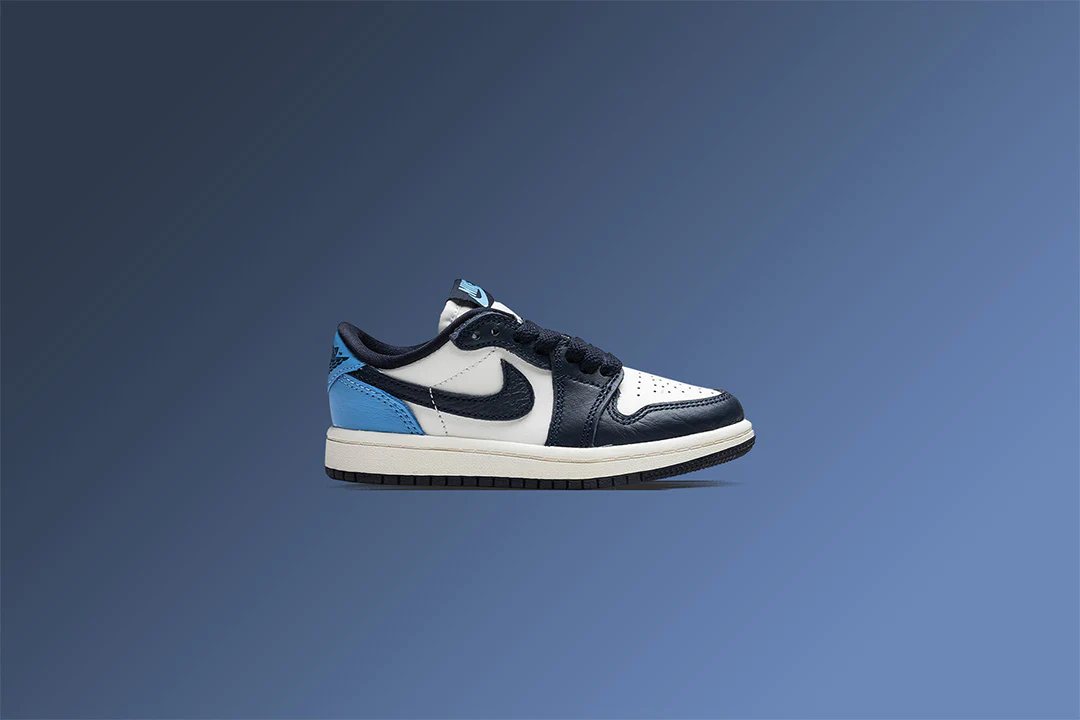 Air Jordan 1 Low OG 'Obsidian' (PS) - Obsidian/University Blue/Sail - Image 5