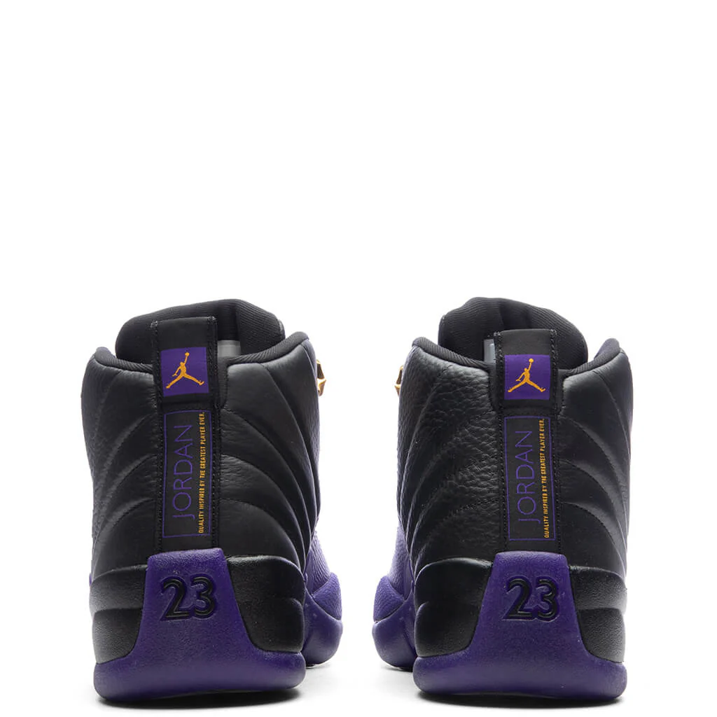 Jordan 12 Retro (PS) - Black/Field Purple/Metallic Gold - Image 4