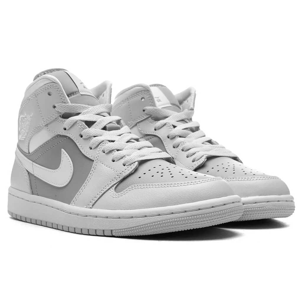 Women's Air Jordan 1 Mid - Photon Dust/White/Atmosphere Grey - Image 2