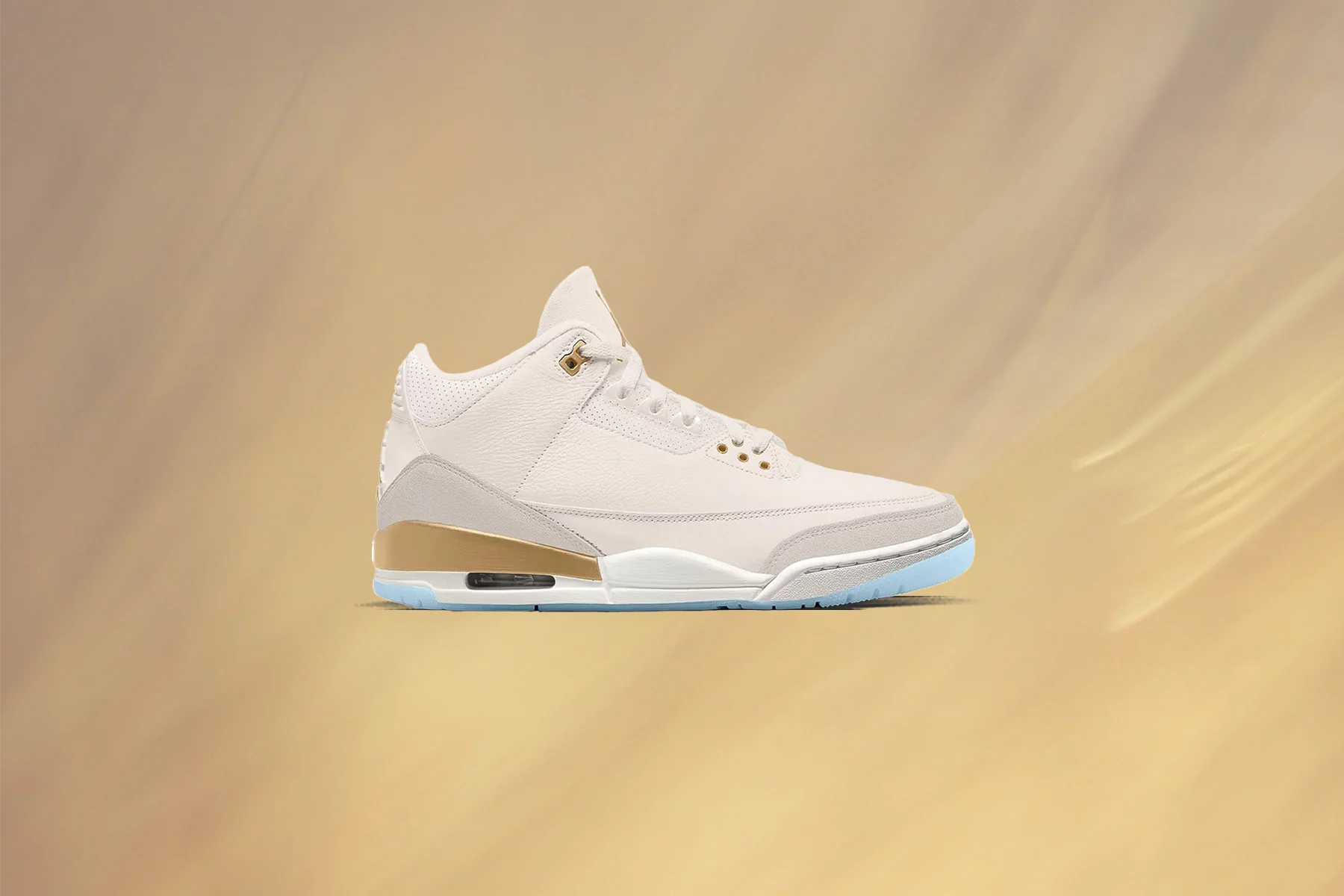 Women's Air Jordan 3 Retro 'Champagne and Oysters' - Sail/Team Gold/Pale Ivory - Image 5