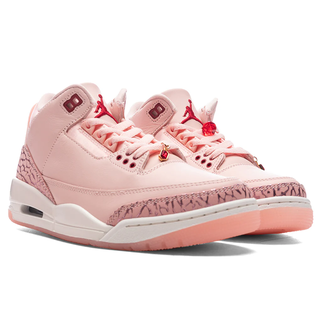 Women's Air Jordan 3 Retro 'Treat Yourself' - Washed Coral/Gym Red/Sail - Image 2