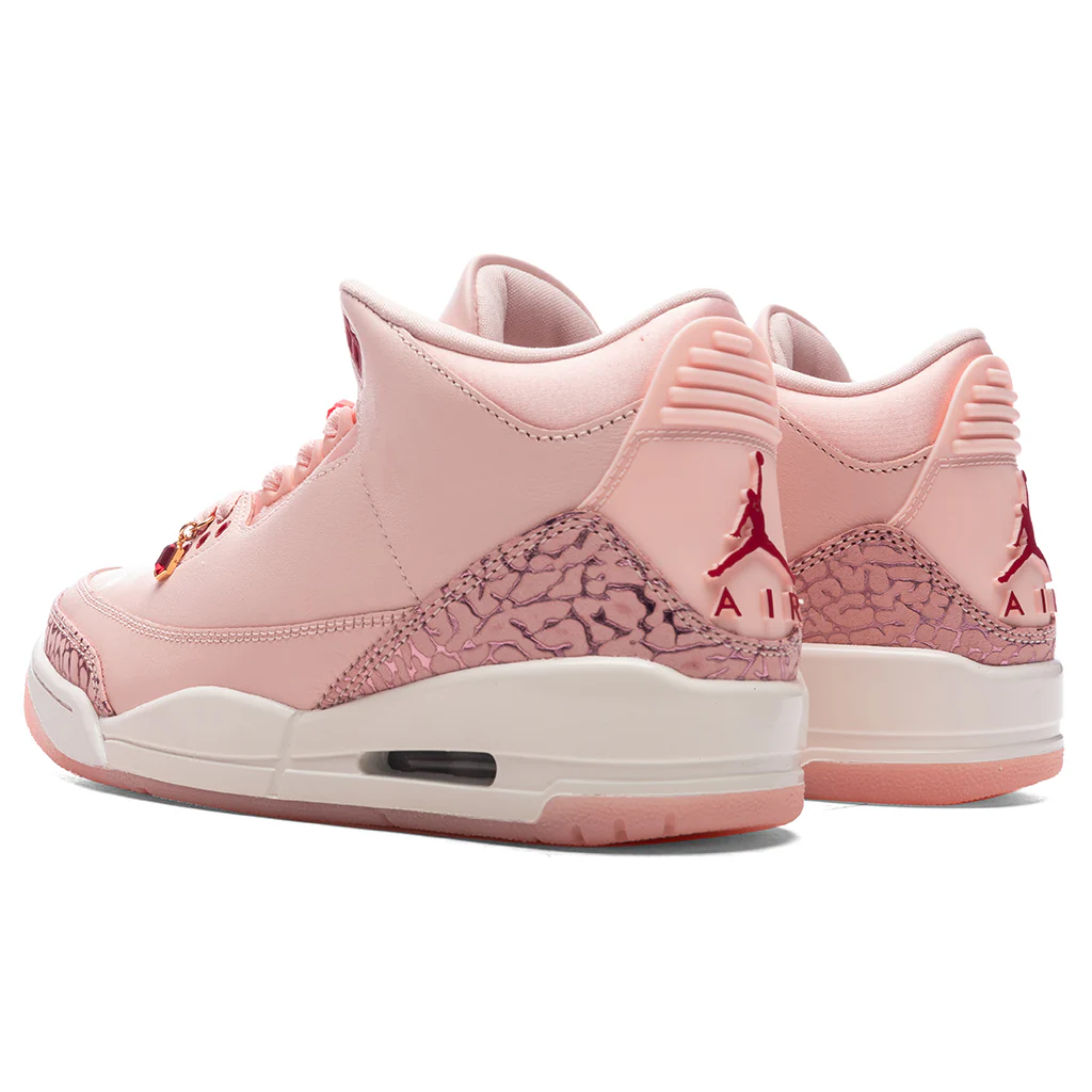 Women's Air Jordan 3 Retro 'Treat Yourself' - Washed Coral/Gym Red/Sail - Image 3