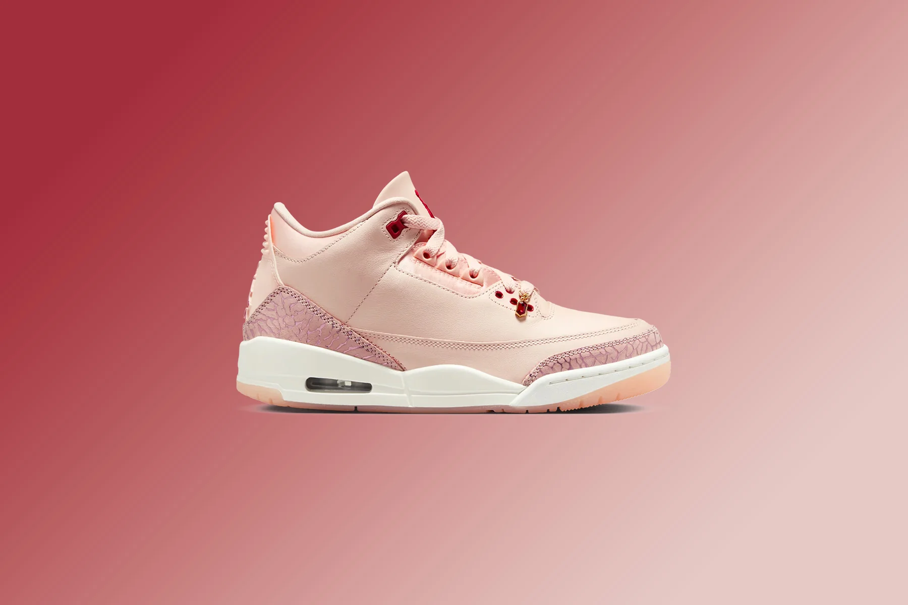 Women's Air Jordan 3 Retro 'Treat Yourself' - Washed Coral/Gym Red/Sail - Image 5