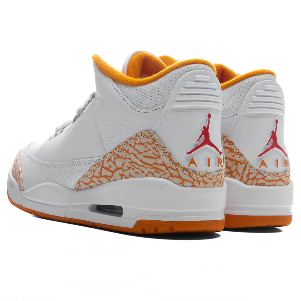 Women's Air Jordan 3 Retro 'Orange Citrus' - White/Multi Color/Orange Peel - Image 2