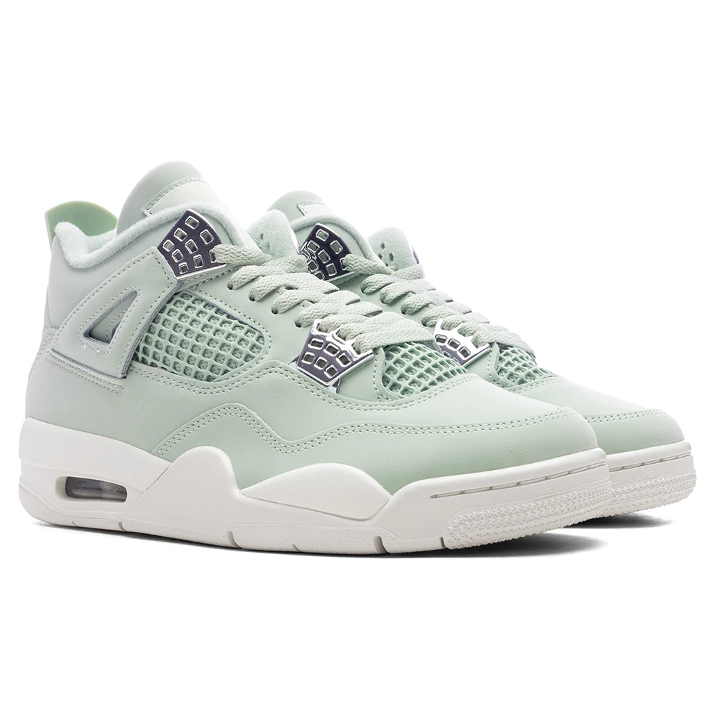Women's Air Jordan 4 Retro 'Abundance'- Seafoam/Sail/Metallic Silver - Image 2