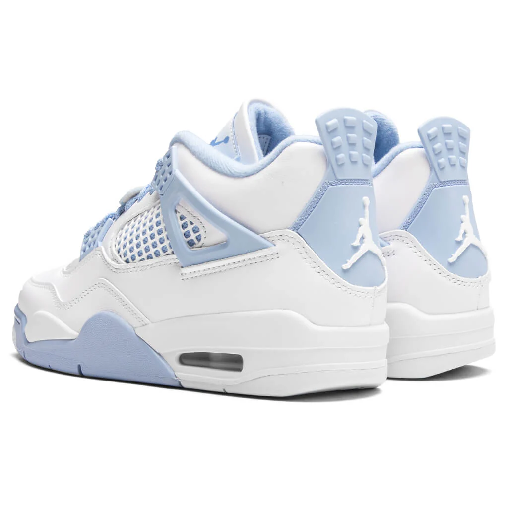 Women's Air Jordan 4 Retro 'Aluminum' - White/Aluminum/Blue Tint/Oil Green - Image 3