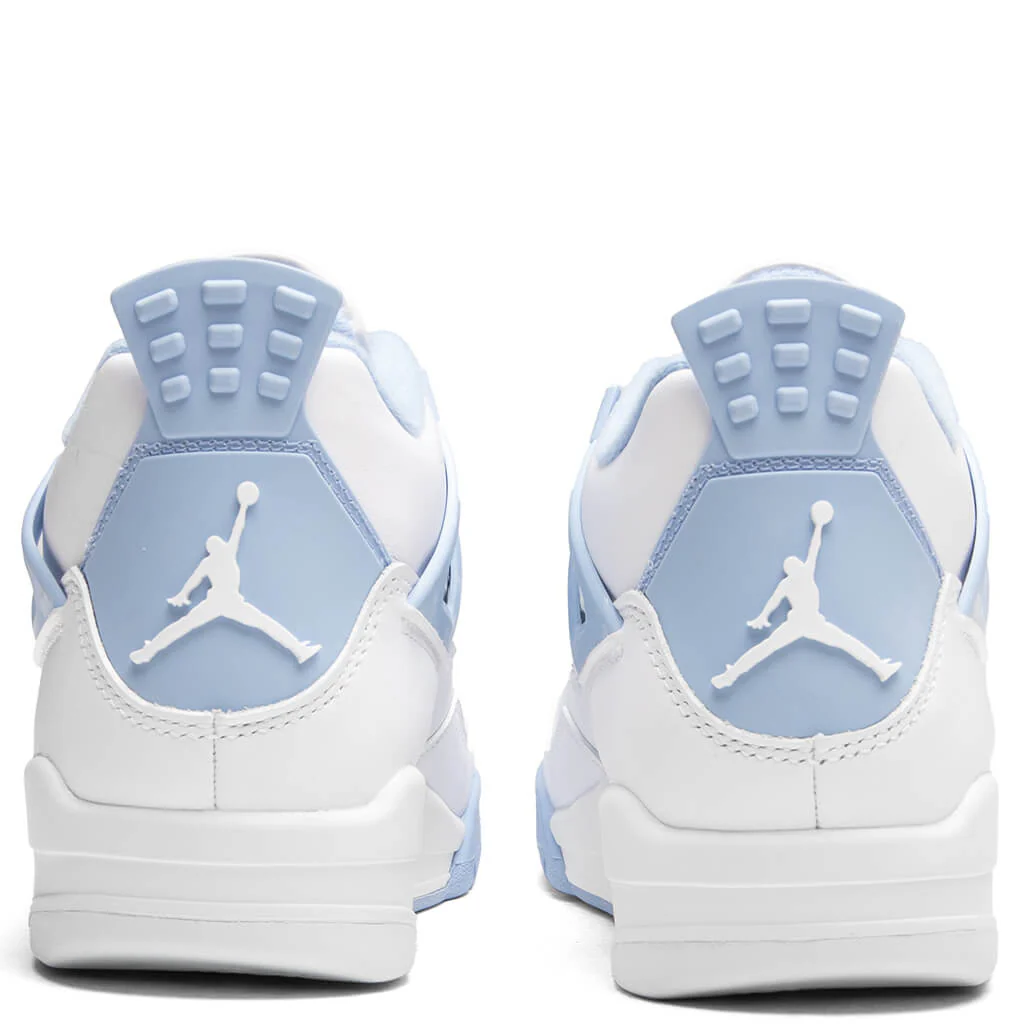 Women's Air Jordan 4 Retro 'Aluminum' - White/Aluminum/Blue Tint/Oil Green - Image 4