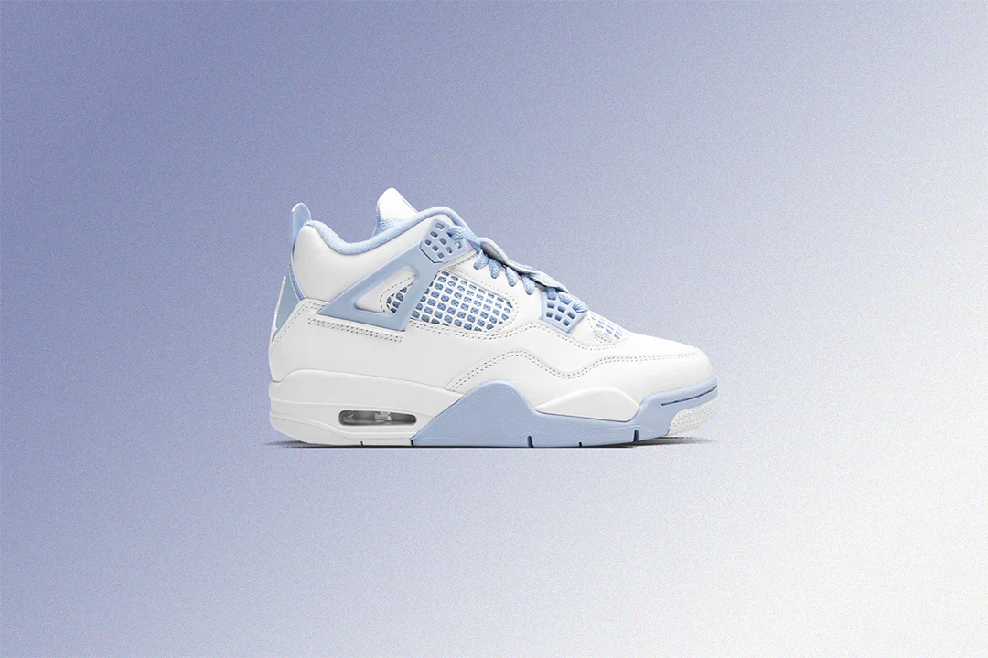 Women's Air Jordan 4 Retro 'Aluminum' - White/Aluminum/Blue Tint/Oil Green - Image 5
