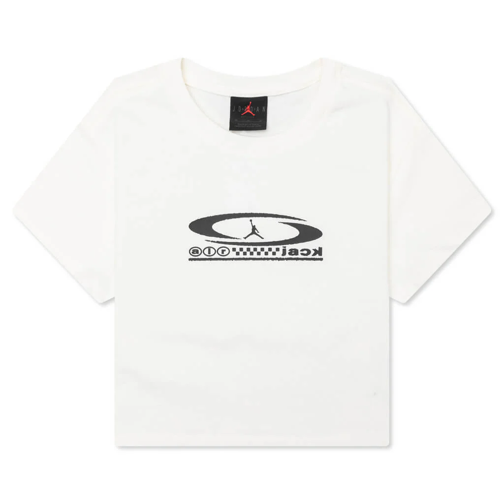 Women's Jordan x Travis Scott Baby Tee - Sail/Black