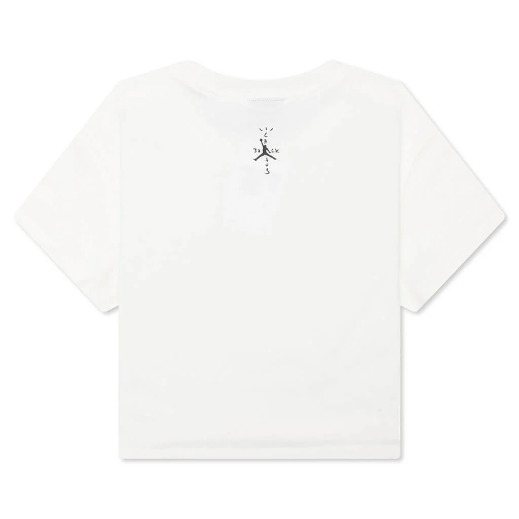 Women's Jordan x Travis Scott Baby Tee - Sail/Black - Image 2