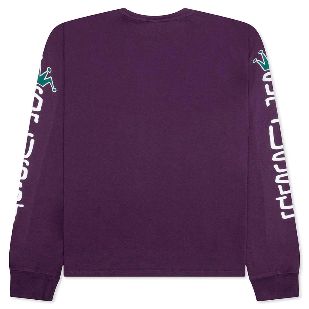 Jumbo Pigment Dyed L/S Tee - Purple - Image 2