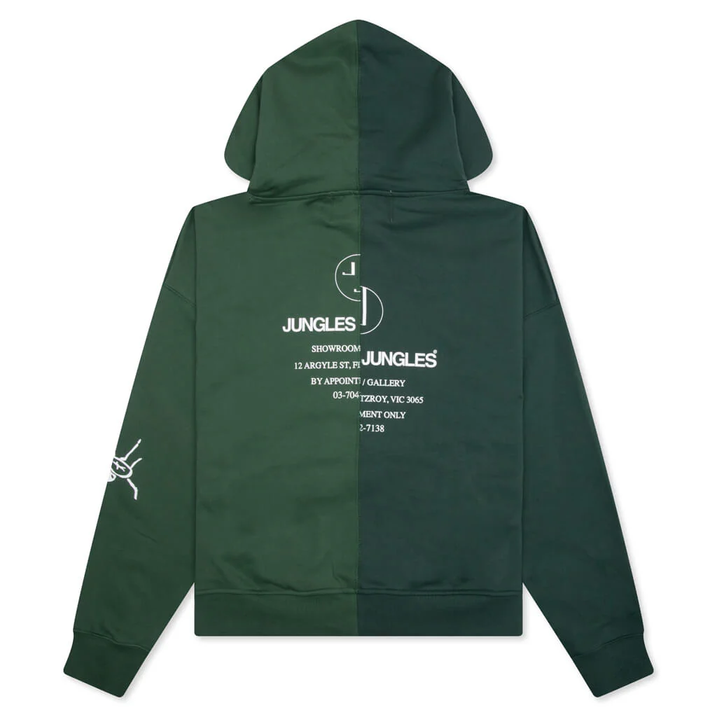 Appointment Only Zip Up Split Hoodie - Green - Image 2