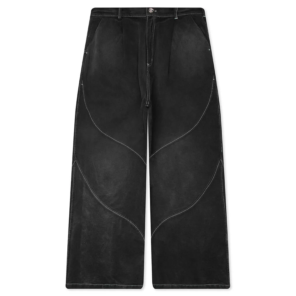 Sun Bleached Slant Pant - Washed Black