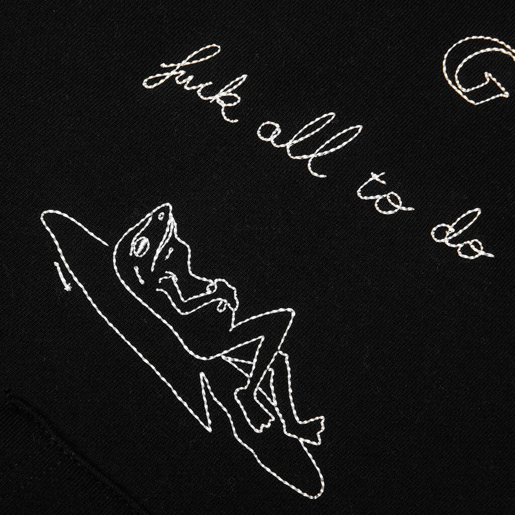 Fuck All Zip Hoodie - Black - Image 4