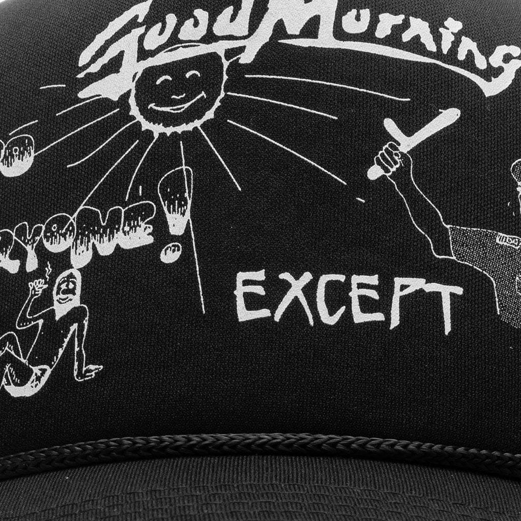 Good Morning Except Cops Trucker Cap - Black - Image 2