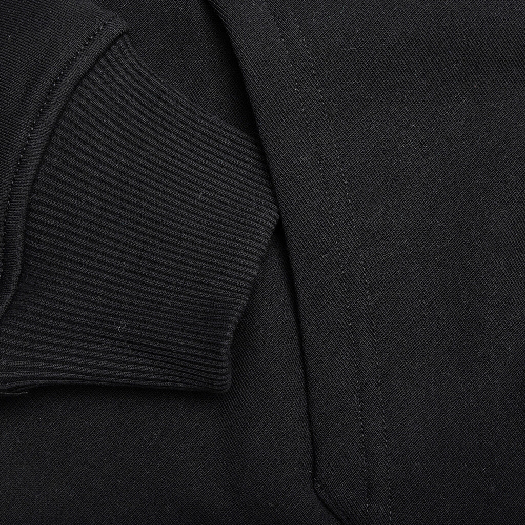 Lace Panel Hoodie - Black - Image 5