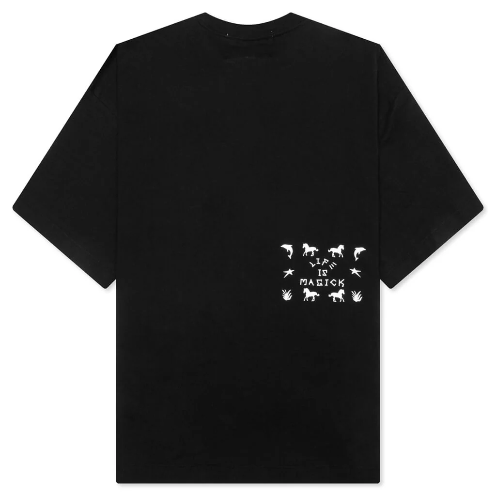 Life Is Magick Tee - Black - Image 2
