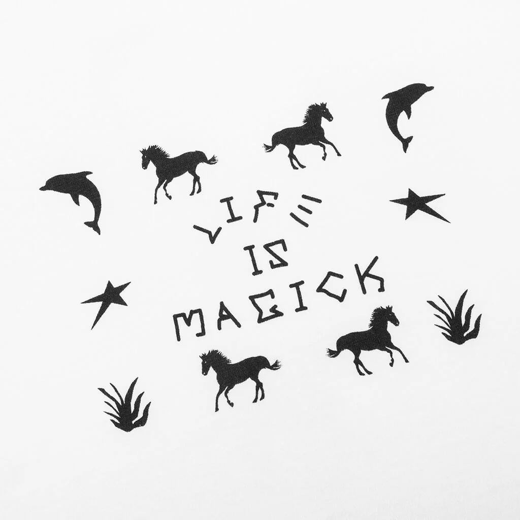 Life Is Magick Tee - White - Image 4