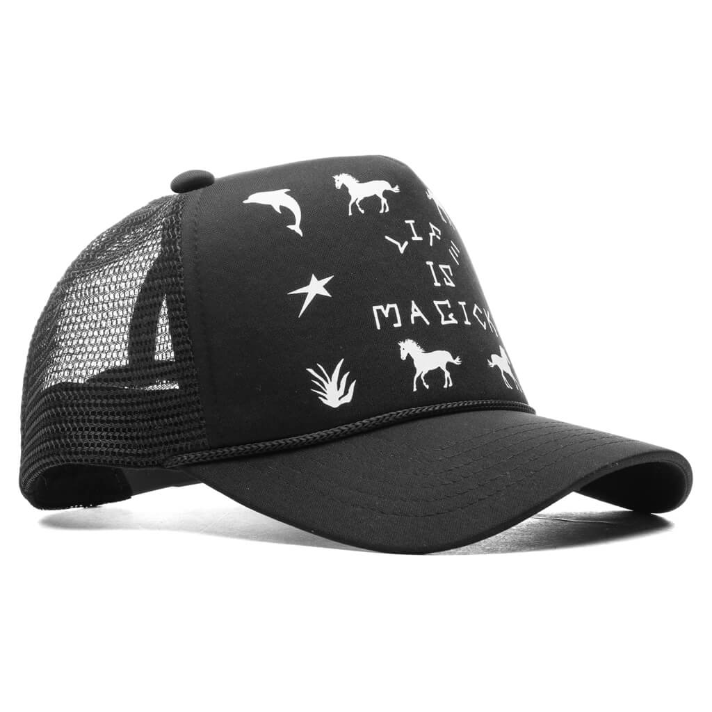 Life Is Magick Trucker Hat - Black - Image 3