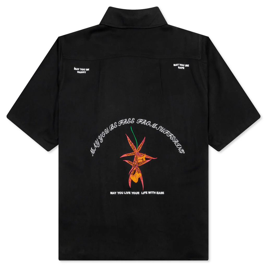 May You Be Safe Button Up - Black - Image 2