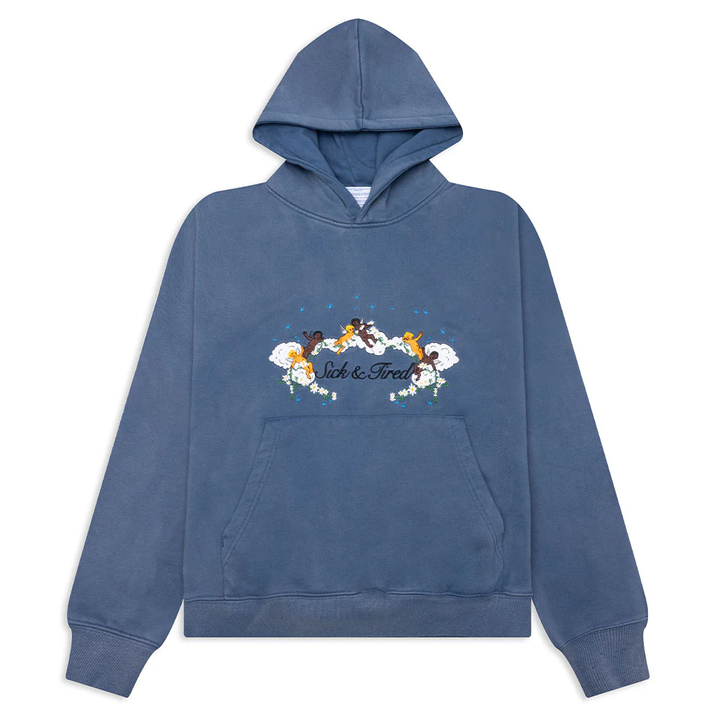 Sick And Tired Vintage Hoodie - Blue