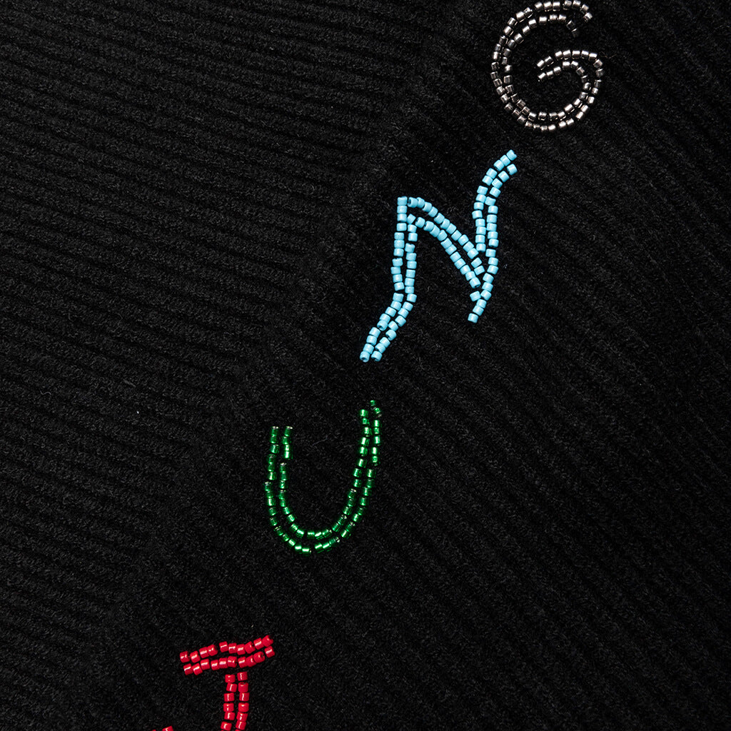Slow Down Beaded Knit Sweater - Black - Image 5